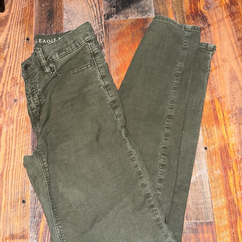 American Eagle Outfitters Women's Green Skinny Jeans